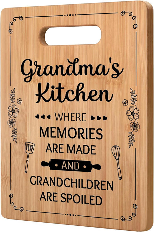 Personalized Cutting Board Perfect Grandma Gifts for Birthdays and Christmas
